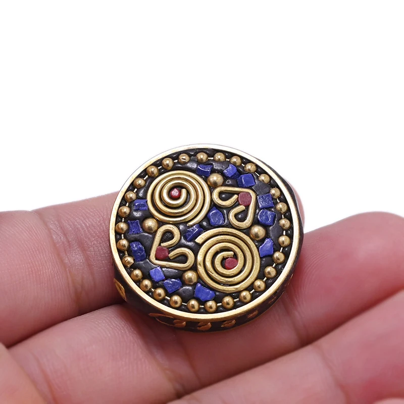 TZ-A12 Different Size Brass Crushed Rammel Avalokitesvara Nepal Beads Prayer Buddha Horn Tibetan Necklace Bracelets DIY Jewelry