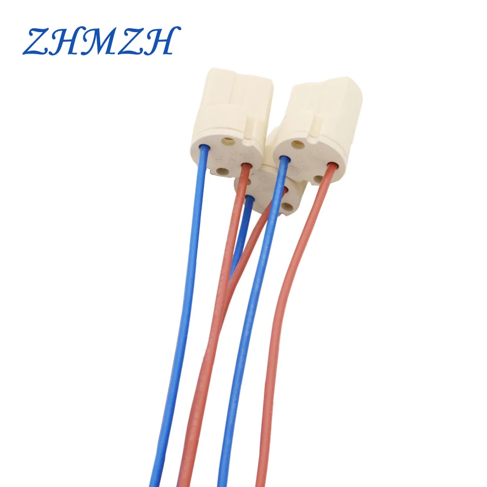 3pcs/lot G9 Ceramic Lamp Holder 20cm Lamp Base With Wire 110-240V Light Socket Lighting Accessories DIY For G9 Halogen Lamp Bead