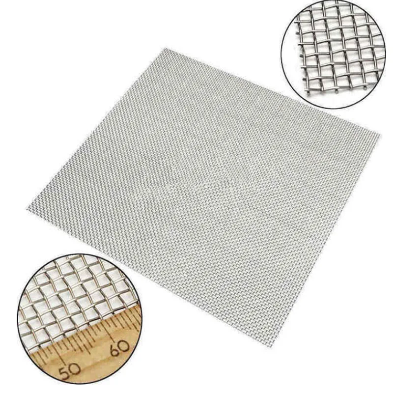 20x30cm/30X30cm/30x60cm/30x90cm 4/8/10/20/30/60/100/200/300/400 Mesh Stainless Steel Woven Cloth Screen Wire Filter Sheet