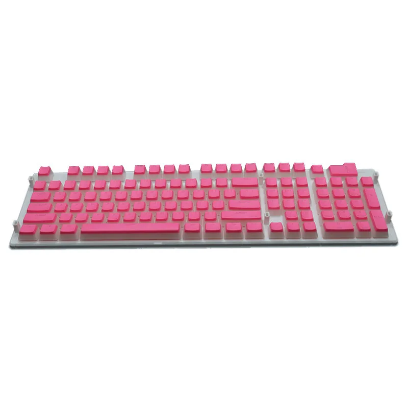 ส่วนบุคคลคีย์บอร์ดโปร่งแสงวัสดุ PBT 108คีย์พุดดิ้ง Keycaps