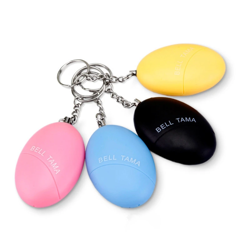 

48pcs/lot Personal Self Defense Alarm Keychains 120dB Egg Shape Girl Women Security Protect Alert Scream Loud Safety Panic Rape