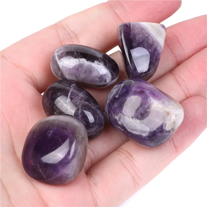 50-100g Reiki Natural Agat Amethyst Jaspers Polishing Rock Yoga Energy Healing Stone Ornament Handicraft Fish Tank Decorating