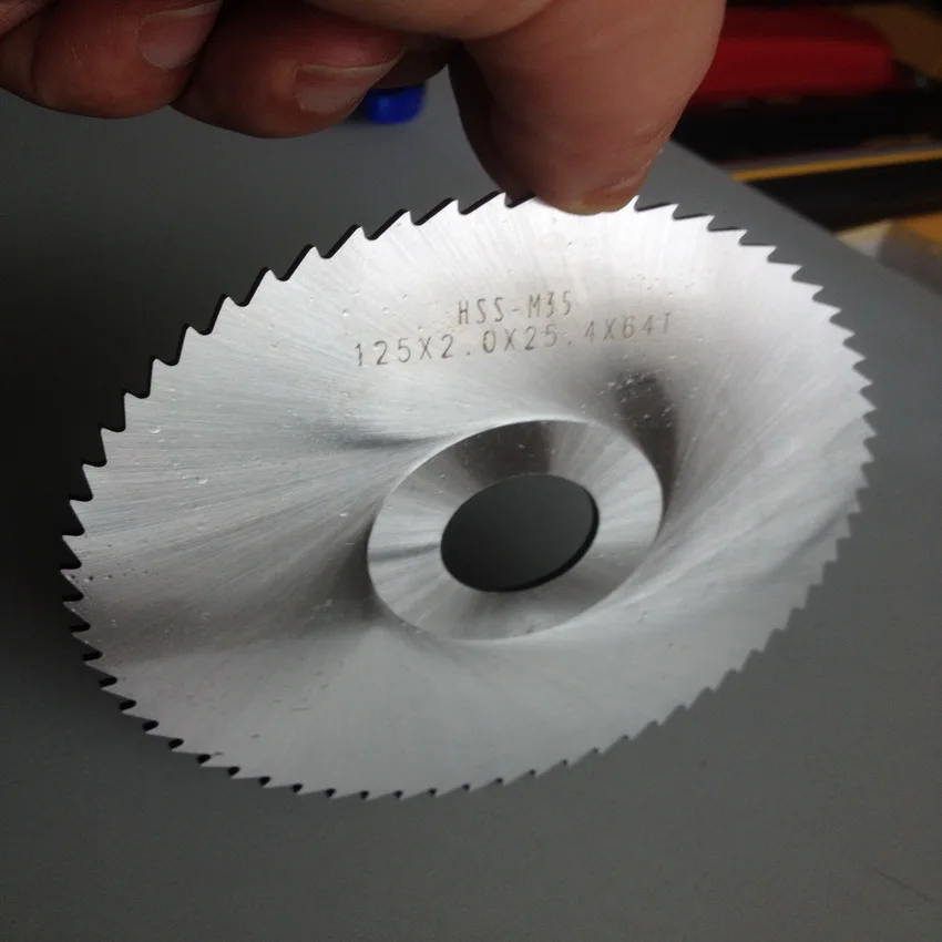 

5PCS HSS6542 Made 125*27/25/22*0.8/1.0/1.2/1.5/2mm*60-160z Hss Slitting Blades Discs For Cutting Steel/faucet/ Non Ferrous Metal