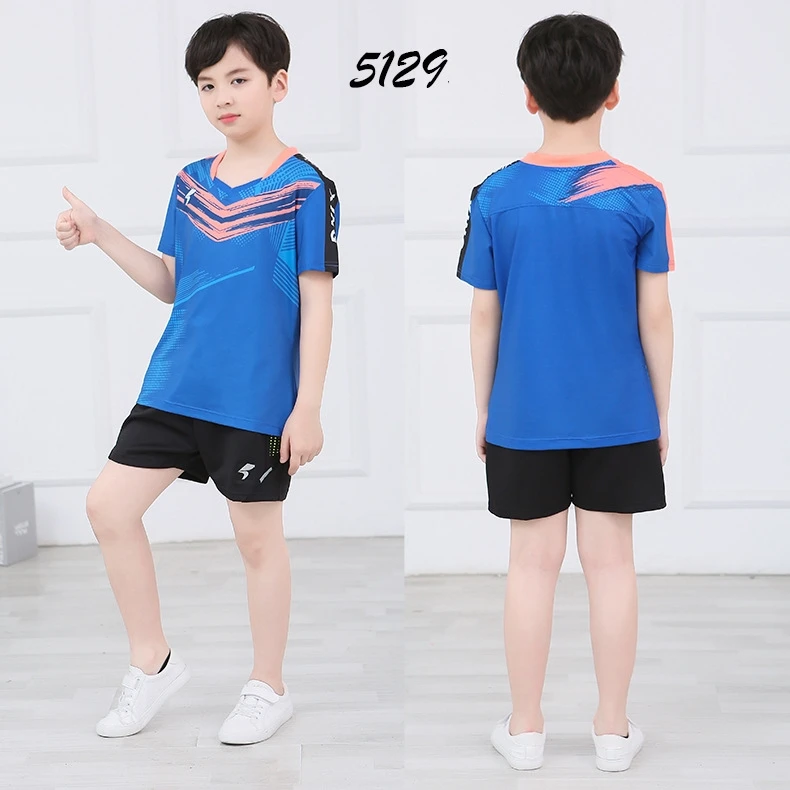 Kid BadmintonShort sleeve Shirt Shorts Girls Tennis Shirt Skirt Sets Boys Ping Pong Child Volleyball Kits Sportswear Clothing