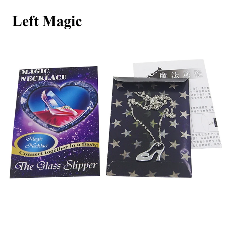 Magic Necklace Magic Tricks The Glass Slipper Close Up Street Stage Magic Props Tools  Illusion Magician Gimmick Puzzle Toys