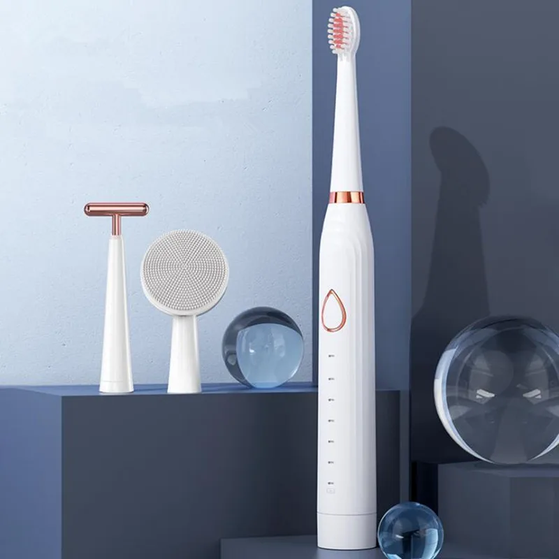 Ultrasonic Sonic Electric Toothbrush USB Rechargeable Face Adult Electronic Washable Whitening Relax Teeth Brush