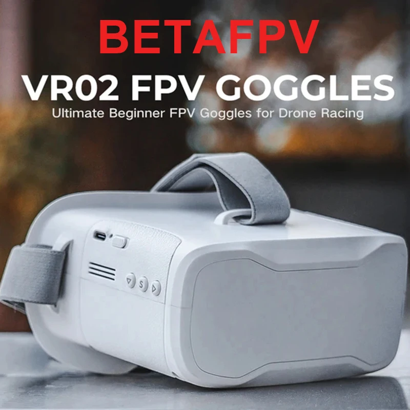 BETAFPV VR02 FPV Goggles 4.3inch 40CH 3.7V Beginner Bulit-in Antenna w/HD LCD Screen Original FPV Goggles For Racing Drone Parts