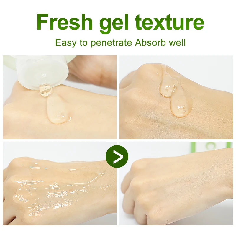 ENVISHA Gel D'aloe Vera Apaisant Hydratant Acide Hyaluronique Soleil Réparateur pour les Soins De La Peau Crème pour Le Visage Antiprurigineux