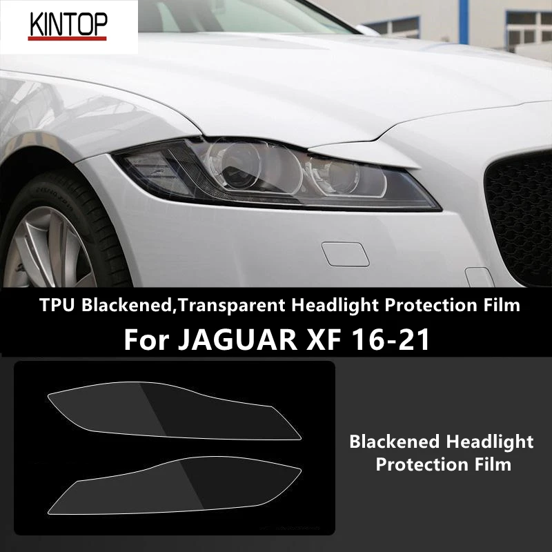 

For JAGUAR XF 16-21 TPU Blackened,Transparent Headlight Protective Film, Headlight Protection,Film Modification