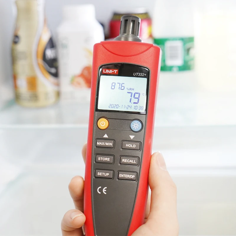 UNI-T UT331+ UT332+ Series Temperature Humidity Meters;Dew point temperature/wet bulb temperature/temperature measurement