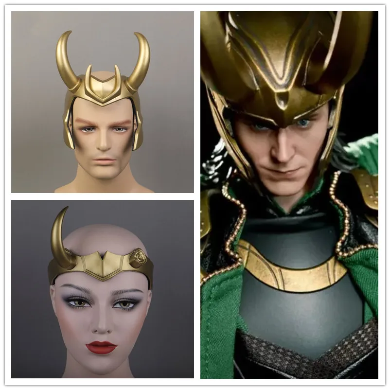 

Superhero Movie Loki Season 2 Loki Laufeyson Adult PVC Masks Cosplay Costume Halloween Helmets Props Accessories