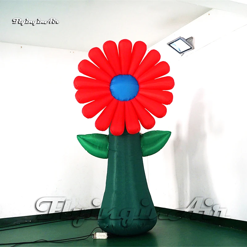 

Personalized Lighting Inflatable Sunflower 3m Stage Decorative LED Plant Flower Balloon For Park And Music Party Decoration