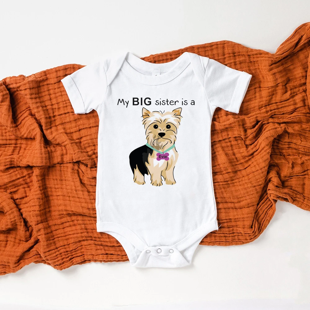 Newborn  My Big Brother Is A Golden Retriever Baby  Dog  Sibling Shirt Baby Shower Gift for Boy or Girl