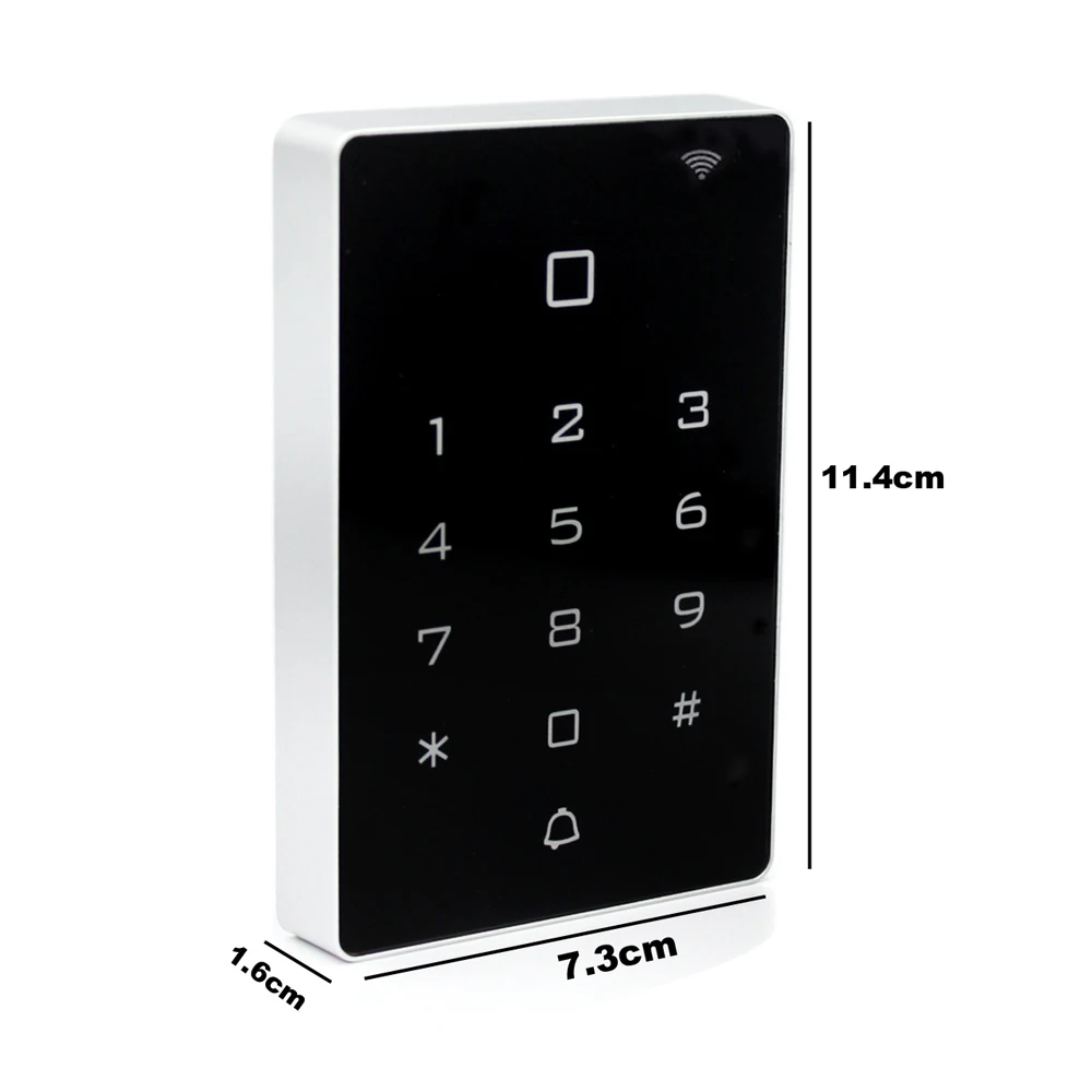 WIFI Tuya APP Backlight Touch Access Control keypad RFID 125khz Card Reader Waterproof  Wiegand 26 Input Output 2000 User