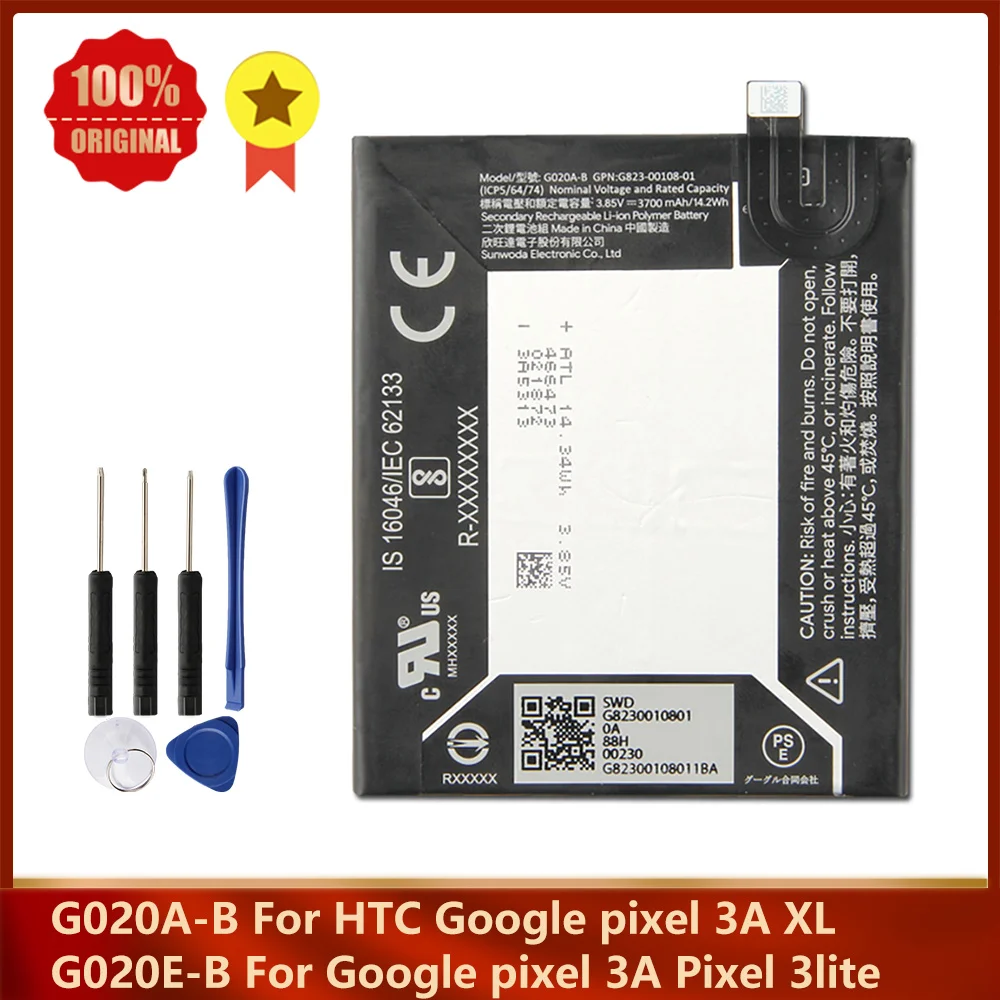 New Replacement Battery G020A-B G020E-B For Google Pixel 3A Pixel 3 Lite 3000mAh G020A-B for HTC Google Pixel 3A XL 3700mAh