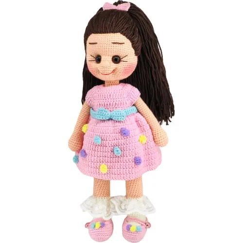 Amigurumi Organic Mesh Toy Girl Baby Size 40 cm