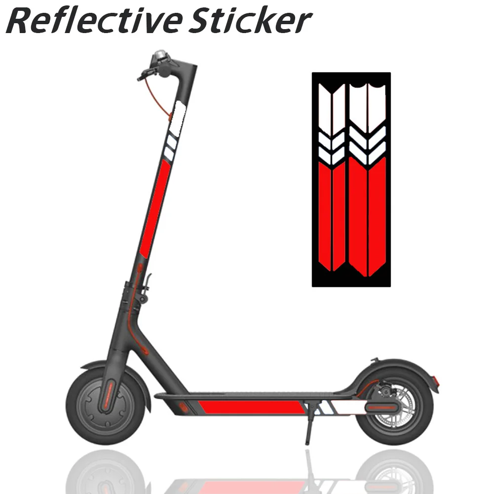 Electric Scooter Reflective sticker For/pro/1s/pro 2 strong reflection side bar sticking scooter accessories