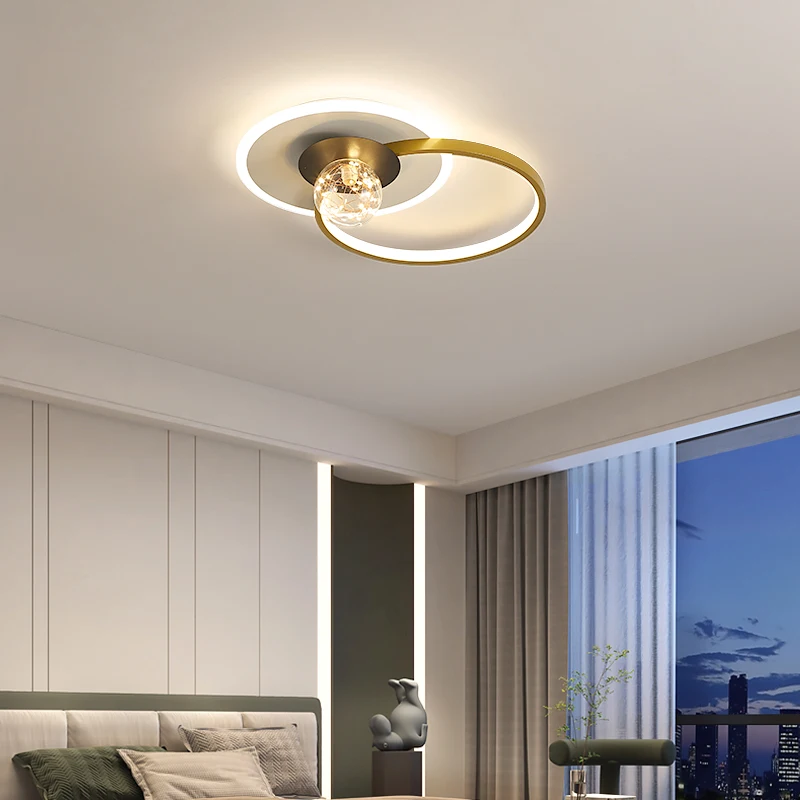 LED Gold Ceiling Chandelier For Kitchen Bedroom Dining Room Living Room Foyer Studyroom Hotel Restaurant Indoor Home New Lights