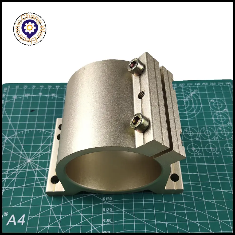 80มม.แกน Clamp ยึด4สกรูใช้สำหรับ0.8KW 1.5KW หรือ2.2KW แกนเครื่องกัด CNC Order โดยขนาดมอเตอร์