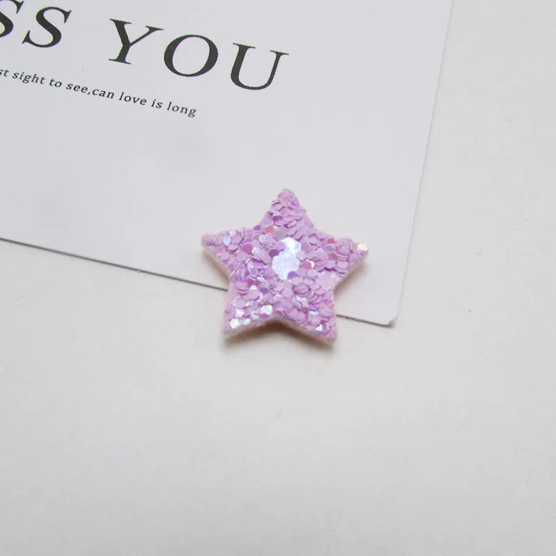 50 sztuk/partia 2cm glitter star klocki łatki aplikacje dla Craft ubrania akcesoria do szycia DIY akcesoria do włosów