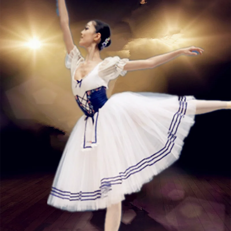 

Classic Short Sleeve Puff Giselle Ballet Costume Adult Female Long Ballet Leotard Professional Dress Tutu Girls Ballet Swan Lake