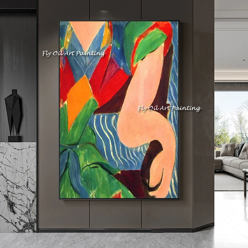 

The Henri Matisse Girl Body Hand-Painted Colorful Oil Painting Figure Women Portrait Large Size on Canvas for Office Decoration