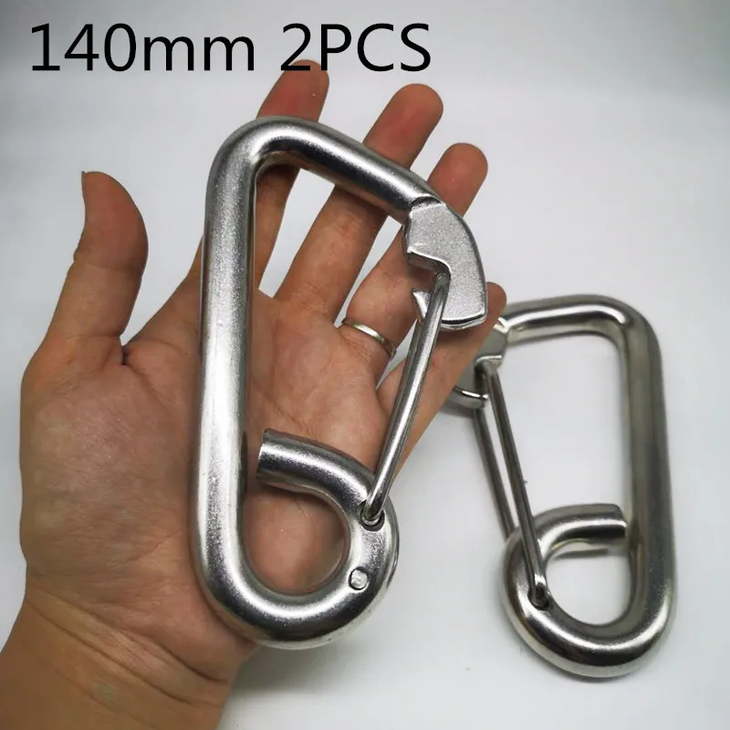 14mm 2PCS Carabiner 헤비 듀티 Carabiner 클립 키 체인 등산 스냅 클립 잠금 버클 후크 캠핑 하이킹