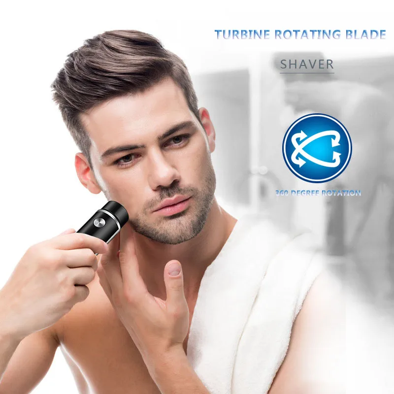 Mini Afeitadora eléctrica para hombres, maquinilla de afeitar eléctrica portátil, cuchillo para Barba, afeitadoras con carga USB para hombres, maquinilla de afeitar para cara y cuerpo