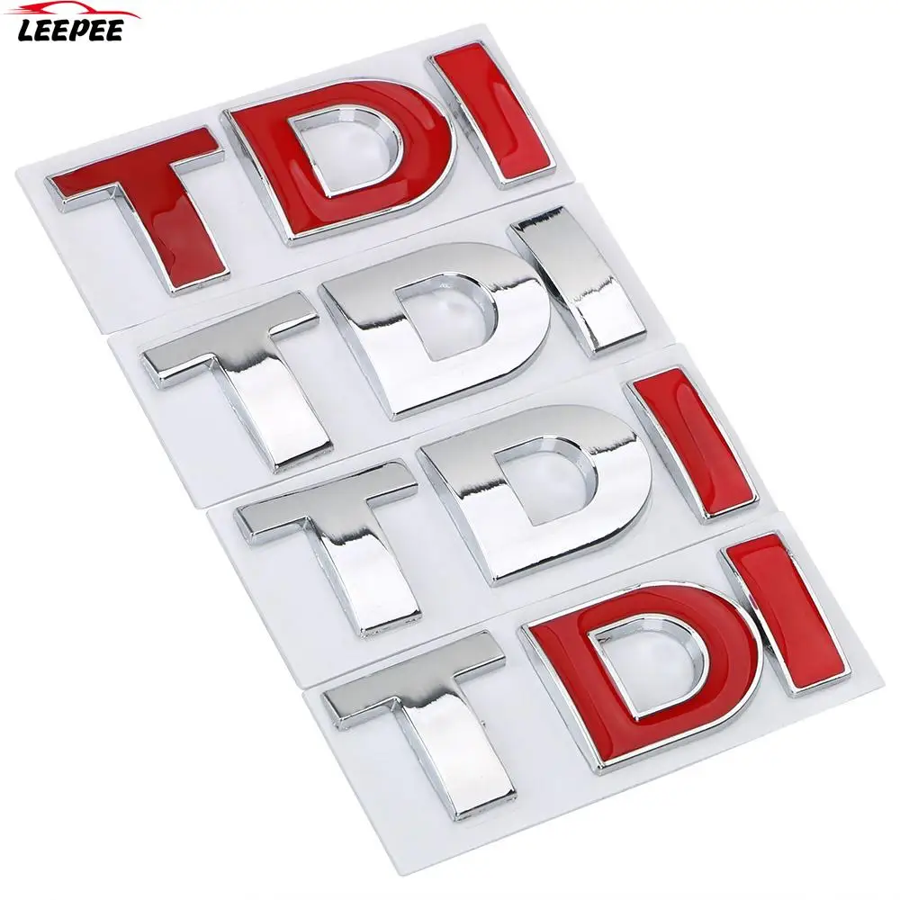 TDI Turbo Logo Decal Car Stickers Reflective 3D Metal Automotive Accessories for VW Polo T5 Golf 5 JETTA PASSAT CC MK4 MK5 MK6