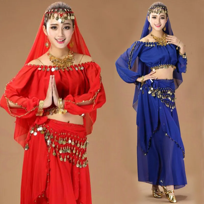 

4pcs/Set Belly Dancing Costumes Oriental Egypt Belly Dance Costume Bollywood Costumes Indian Dress Bellydance Stage Clothes
