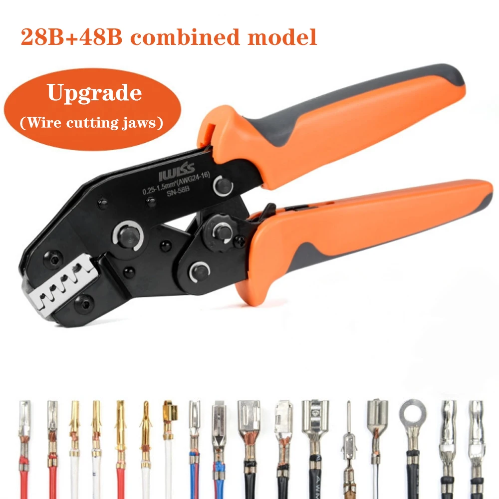 SN-58B=SN-28B+SN-48B Crimping Pliers for DuPont 2.54 2.8 3.96 4.8 6.3 Tube/Insulation Terminals Electrical Clamp Tools