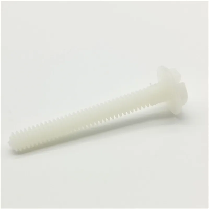 10 Pcs British System Threaded Nylon Plastic Hexagon Head Screws Bolt Screws Threaded Length 1.73 Inch RC Accessory