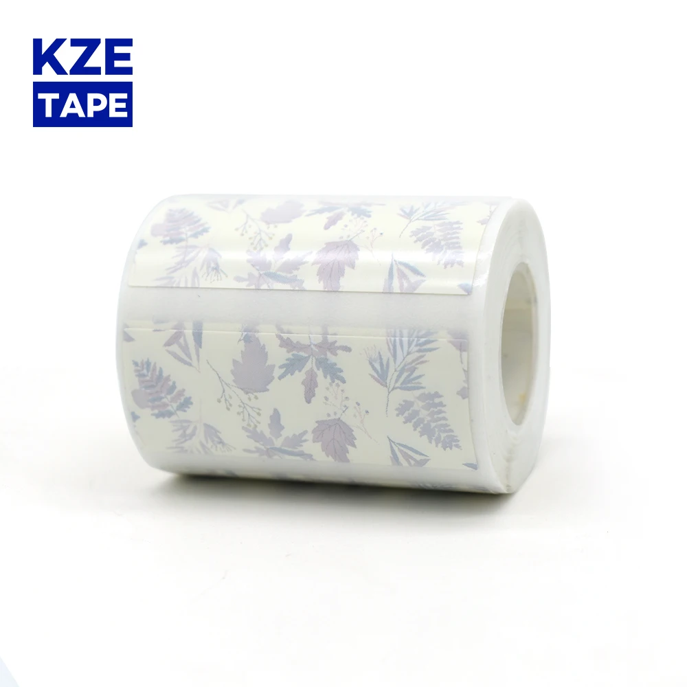 Kze Leaves Cute Thermal Label Roll 50*20mm New Typeable Washi Tape lovely mark sticker for EQ11 mini thermal label printer