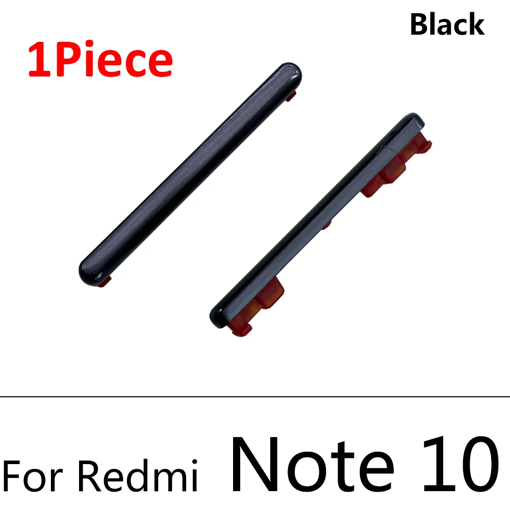 10 pz, per Redmi Note 10 5G / Note 10 Pro tasti laterali pulsanti di alimentazione e Volume di ricambio per Xiaomi Mi 10T Lite Mi 10 / Mi 10 Pro