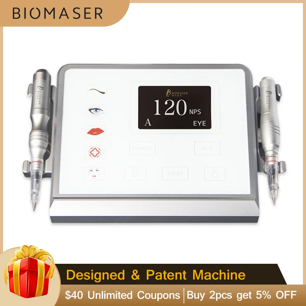 Biomaser P1 Intelligent Digital Semi Permanent Makeup Device For Eyebrows lips Eyes Complete Tattoo Pen Professional Machine