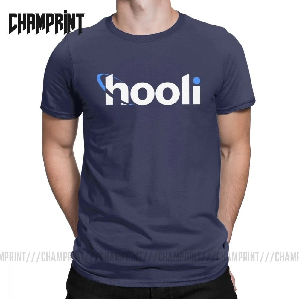 

Men T-Shirt Hooli Logo Silicon Valley Cotton Tees Short Sleeve Aviato Geek Tv Nerd Richard T Shirts O Neck Clothing 4XL 5XL 6XL