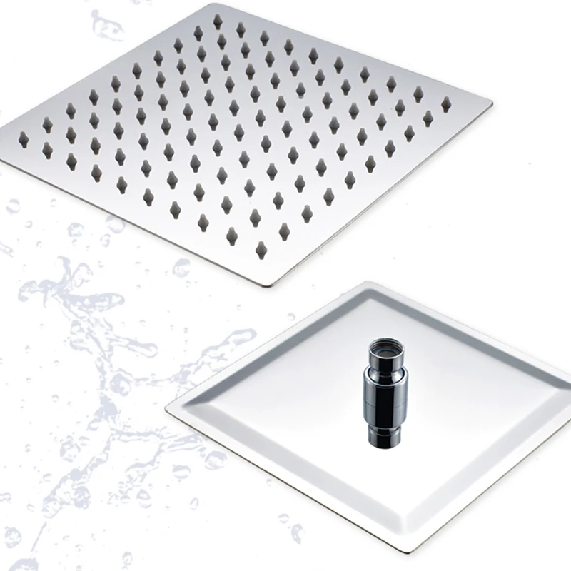 

led changing 8"/10" square rainfall shower head faucet bathroom accessory wall mount top over-head shower sprayer FREE SHIPPING