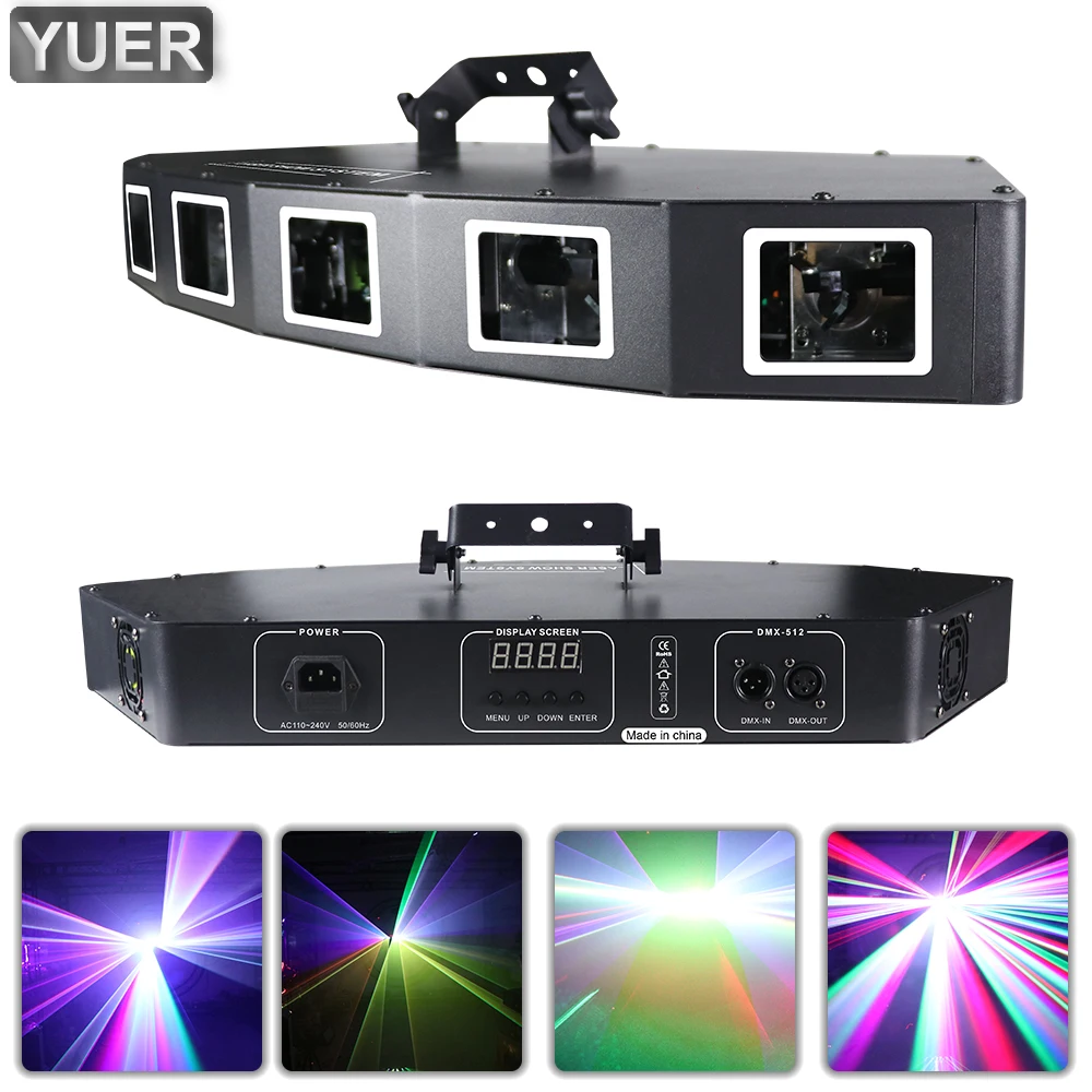 

Fan Shaped 6 head Full Color Scanning Laser Light Spot Beam Effect Stage Projector DMX512 Voice Control DJ Disco Dance Floor