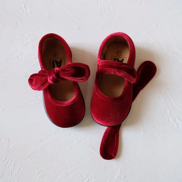 Chaussures de princesse en velours pour enfants, chaussures provoqué pour enfants, fête de mariage, moyen et grand, mode pour filles