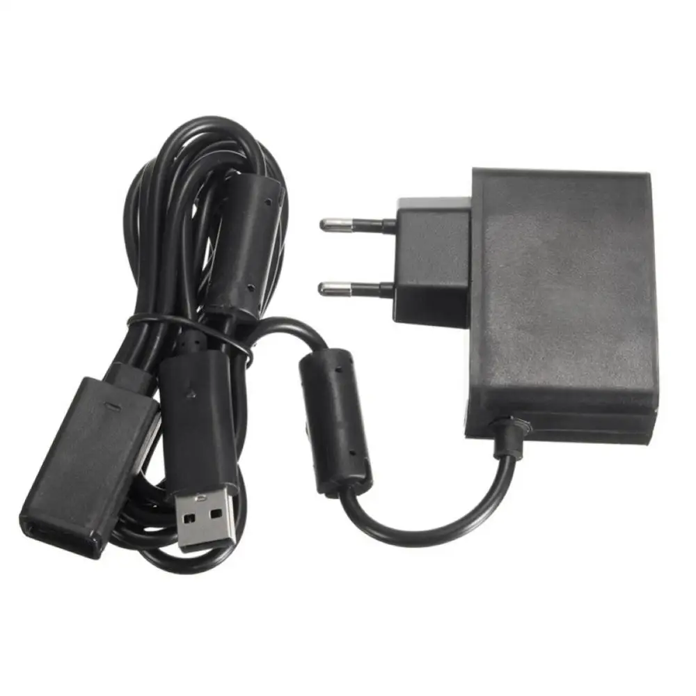 Czarny zasilacz AC 100 V-240 V Adapter wtyczki UE Ładowarka USB do czujnika Microsoft/Xbox 360 XBOX360 Kinect