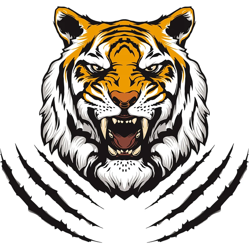 Three Ratels C548 Fierce tiger wall sticker art for bedroom car hood sticker laptop decal