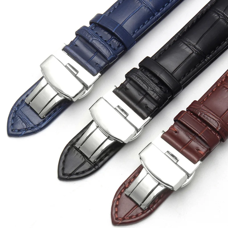 BRETA arc interface Genuine Leather Watch Strap 19mm 20mm 21mm 22mm  Watch Band for Tissot Seiko rossini Watchband Accessories W