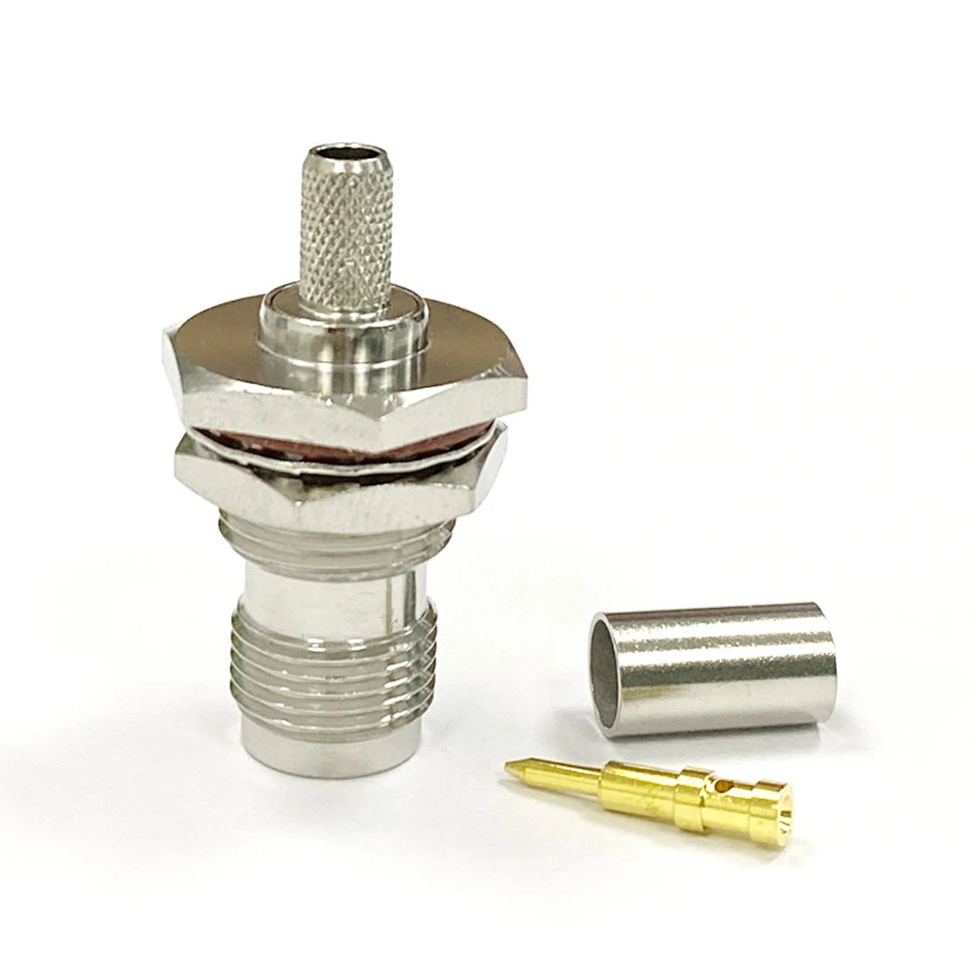 1pc RP TNC Female Jack Nut RF Coax Convertor Connector Crimp RG58 RG142 RG400 LMR195  Straight Nickelplated New Wholesale