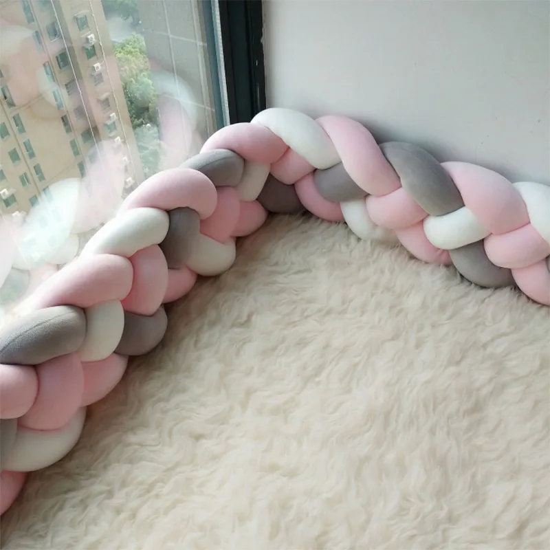 Baby Braid Bumper Reducer Baby Room Braid Babies Bed Protection Crib Protector Bumper Cradle