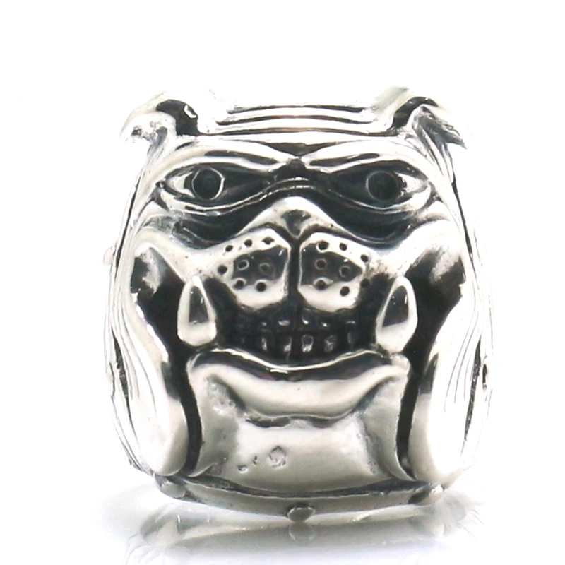 

Unisex 925 Silver Cool Punk Gothic Bull Dog Classic Ring