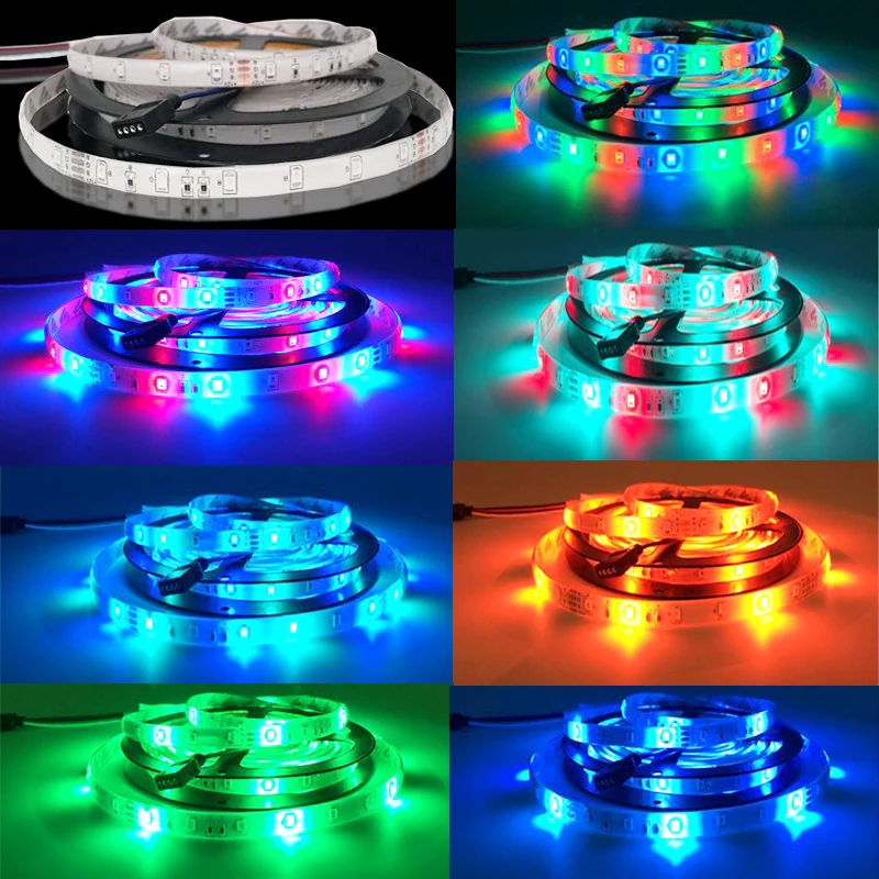 Waterproof 12V LED Strip Light 60 LED/m Warm White Flexible LED Strip Light 1m 2m 3m 4m 5m Replacement for 5050 RGB Black PCB