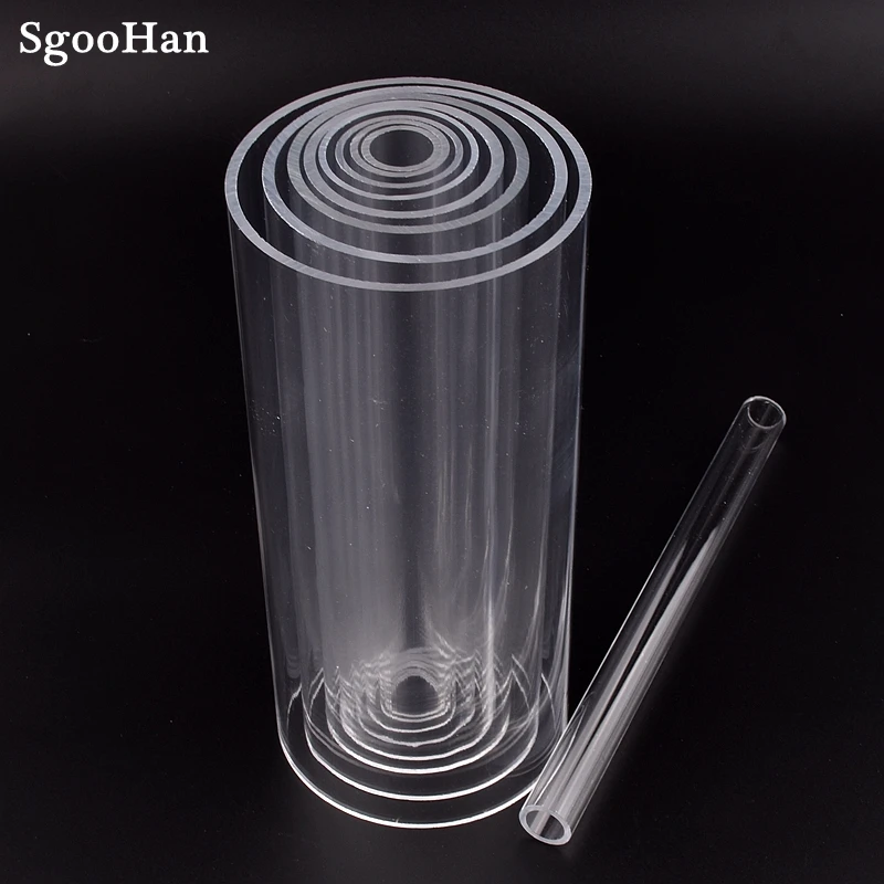 2pcs Length 32cm 40~110mm Acrylic Pipe Aquarium Fish Tank Tube Clear Plexiglass Home DIY Filter Accessories Water Tank PMMA Pipe