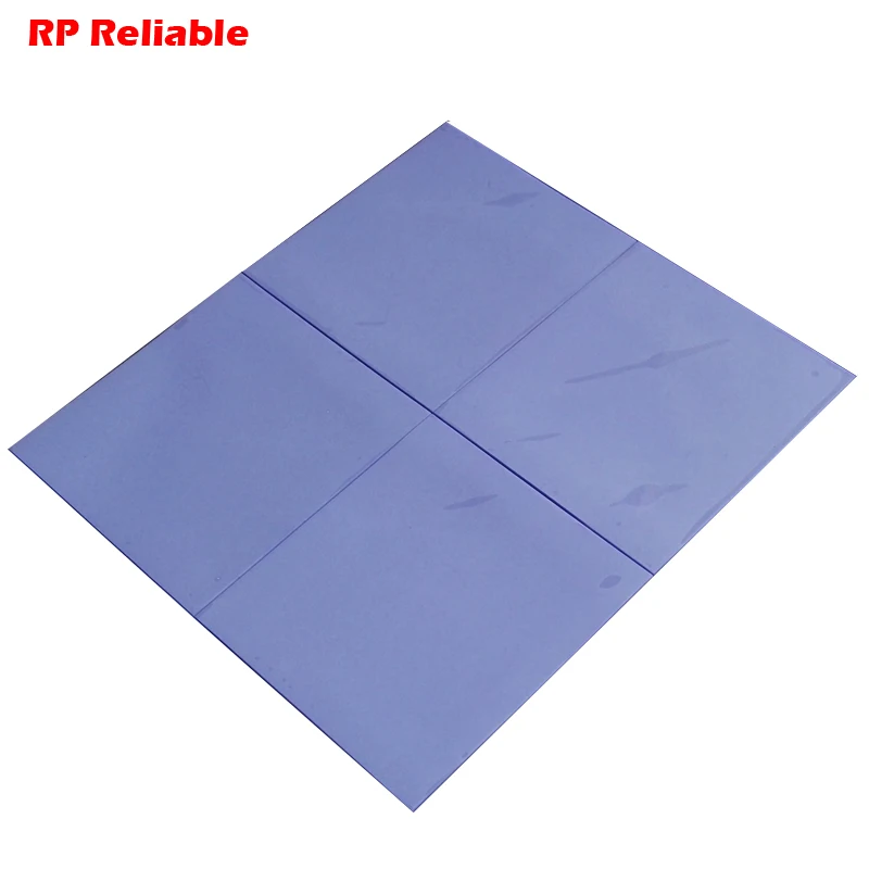 

4pcs 50mm*50mm*1.0mm Blue Soft Silicone Thermal Pads Mat for IC Chip Heat Sink Hot Transfer, Heat Conduct RP Reliable