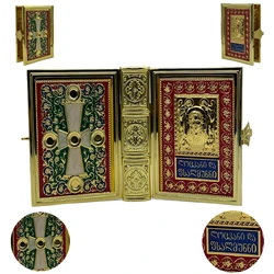 HTISOK Orthodox Jesus Cross Book Cover Greek Orthodox  Cross Church Religiosos Crucifix Crusafix  With Stand rosarios religiosos