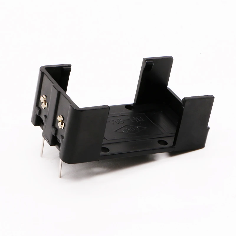 10pcs/lot Poding High Quality ABS 9V Battery Holder RoHS Plastic Battery Case with PC Pins BH-1294